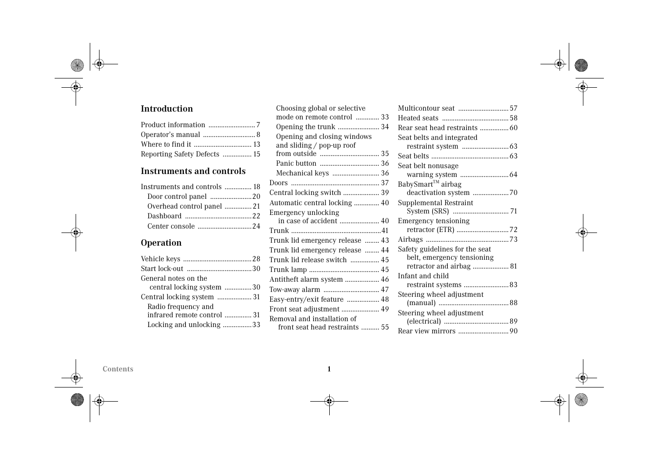 Mercedes-Benz 2002 C-Class User Manual | Page 4 / 406