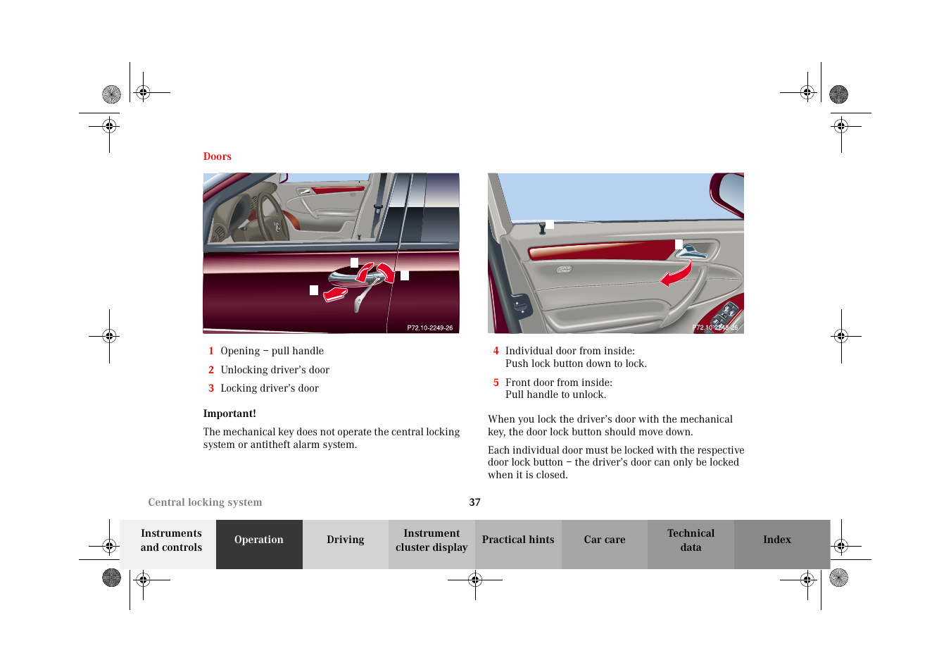 Doors | Mercedes-Benz 2002 C-Class User Manual | Page 40 / 406