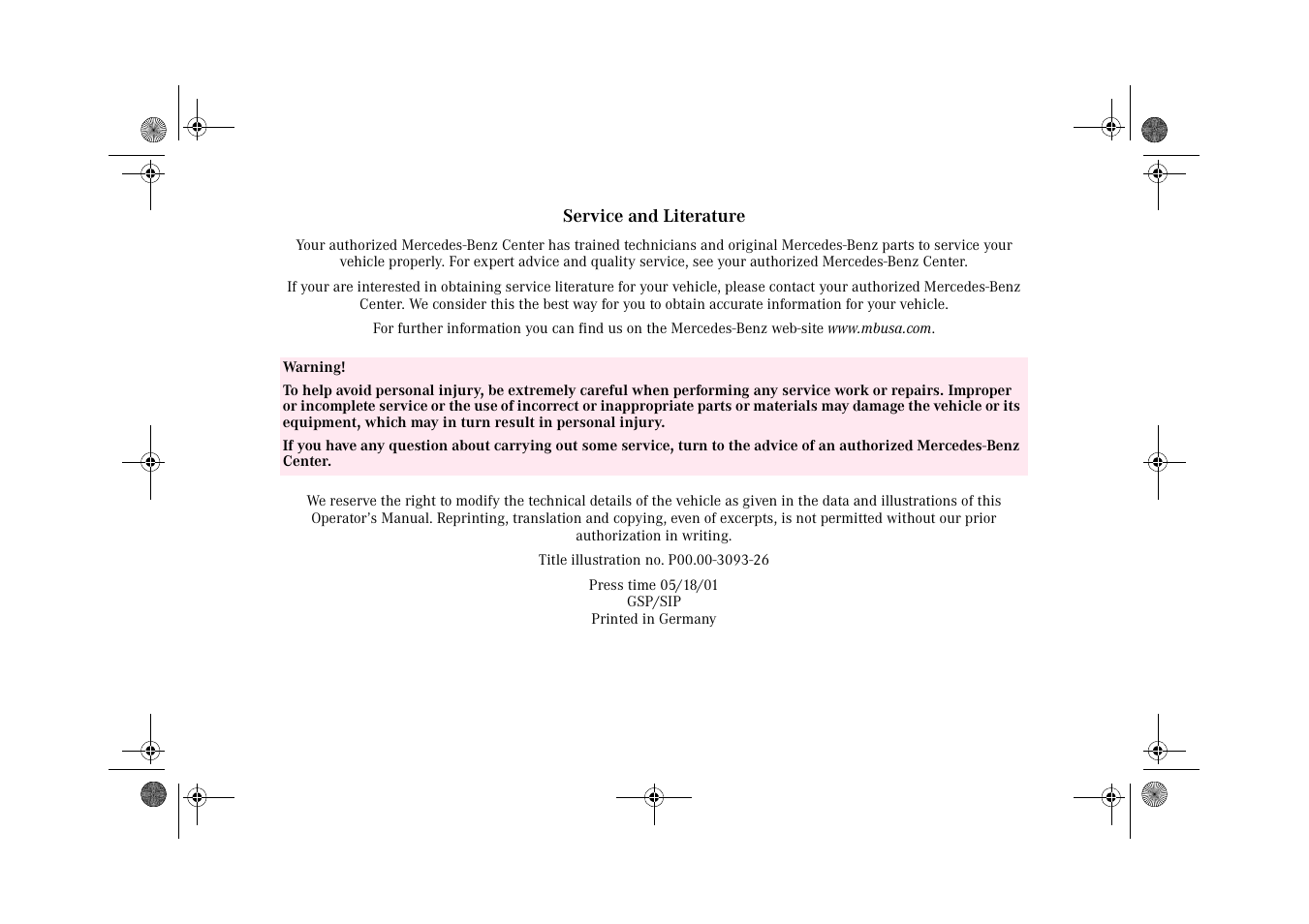 Mercedes-Benz 2002 C-Class User Manual | Page 404 / 406