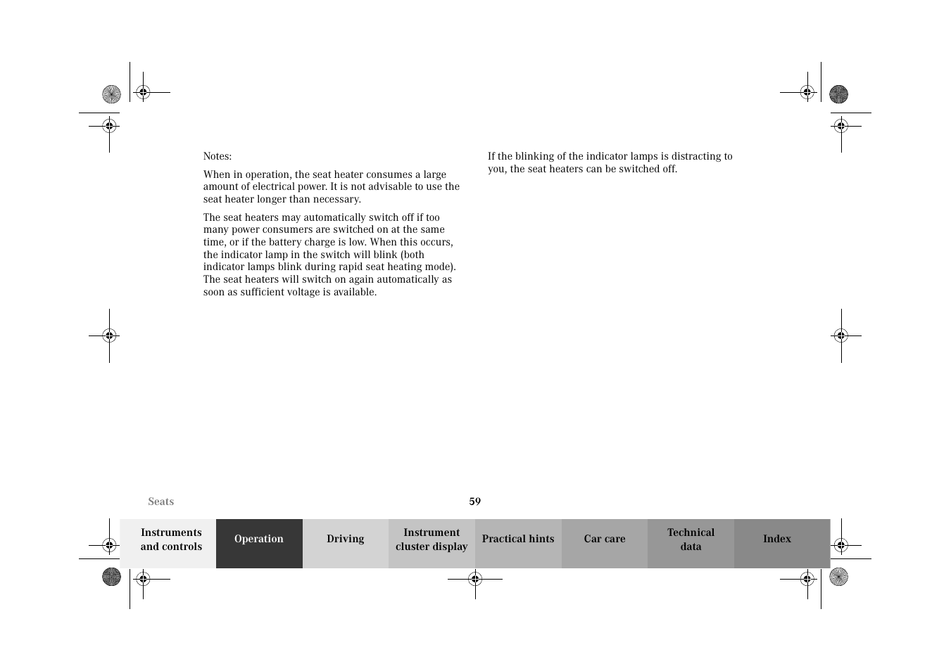 Mercedes-Benz 2002 C-Class User Manual | Page 62 / 406
