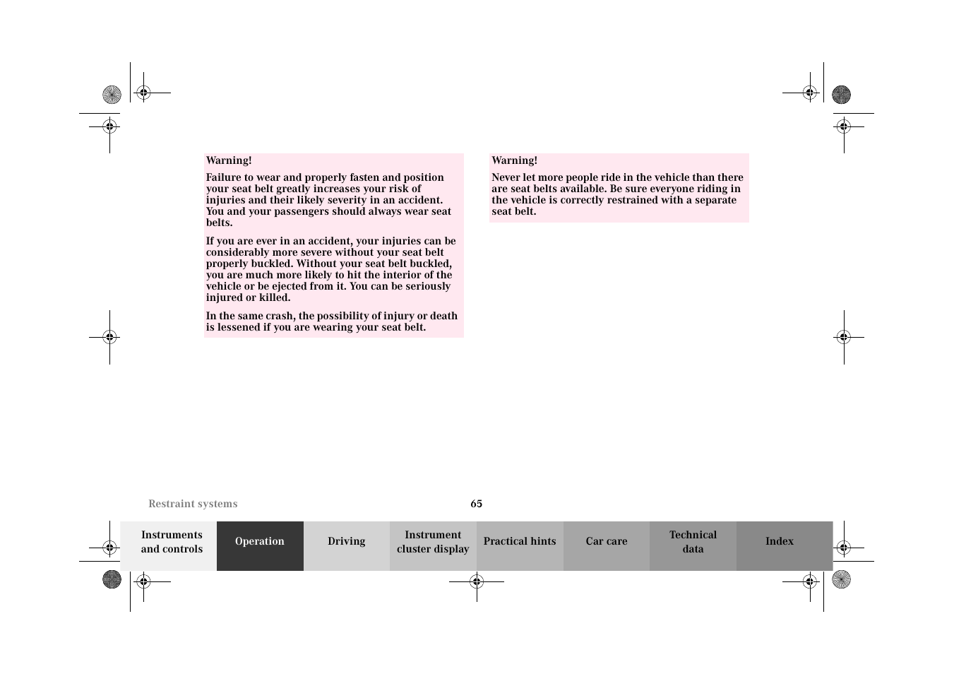 Mercedes-Benz 2002 C-Class User Manual | Page 68 / 406