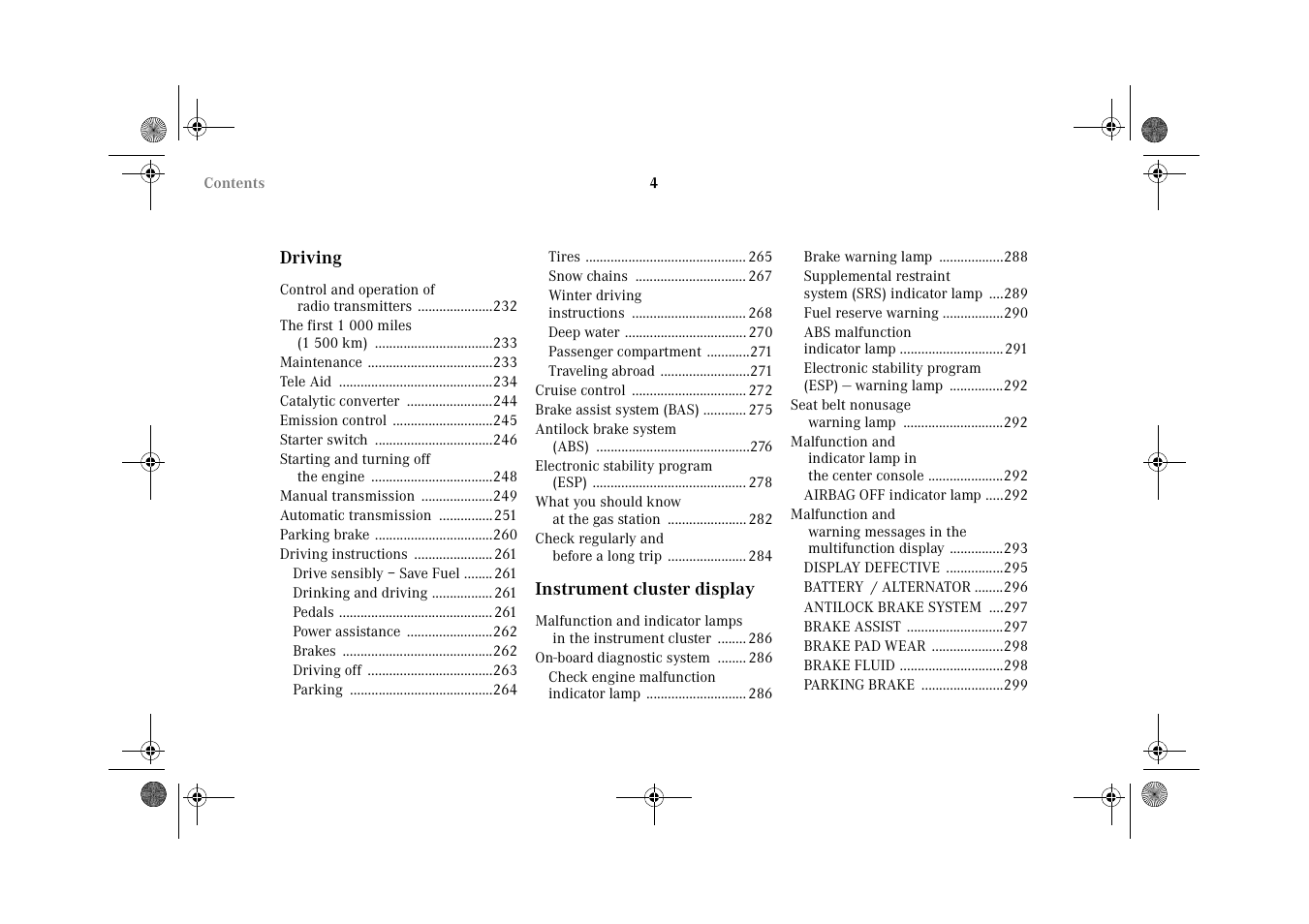 Mercedes-Benz 2002 C-Class User Manual | Page 7 / 406