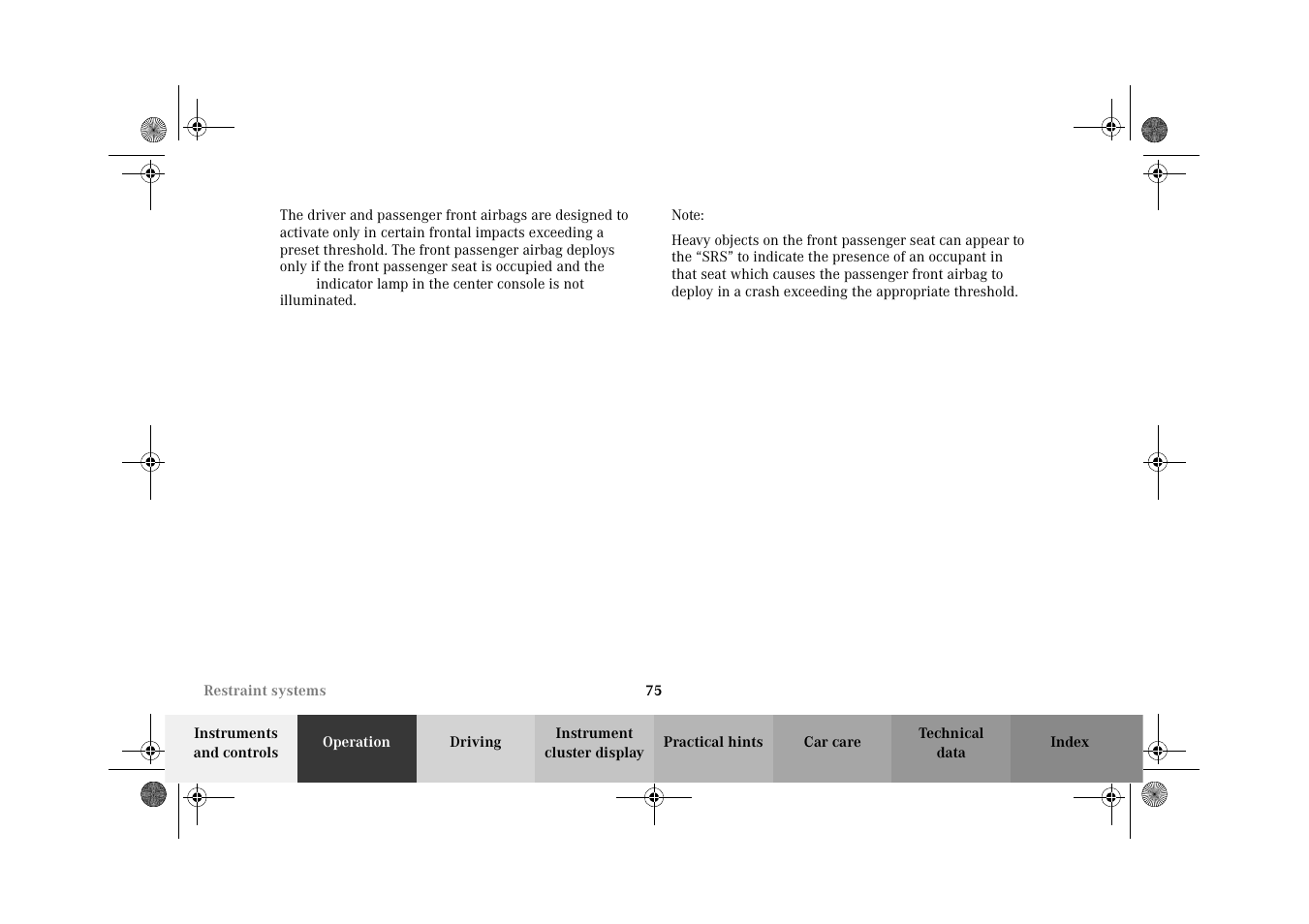 Mercedes-Benz 2002 C-Class User Manual | Page 78 / 406