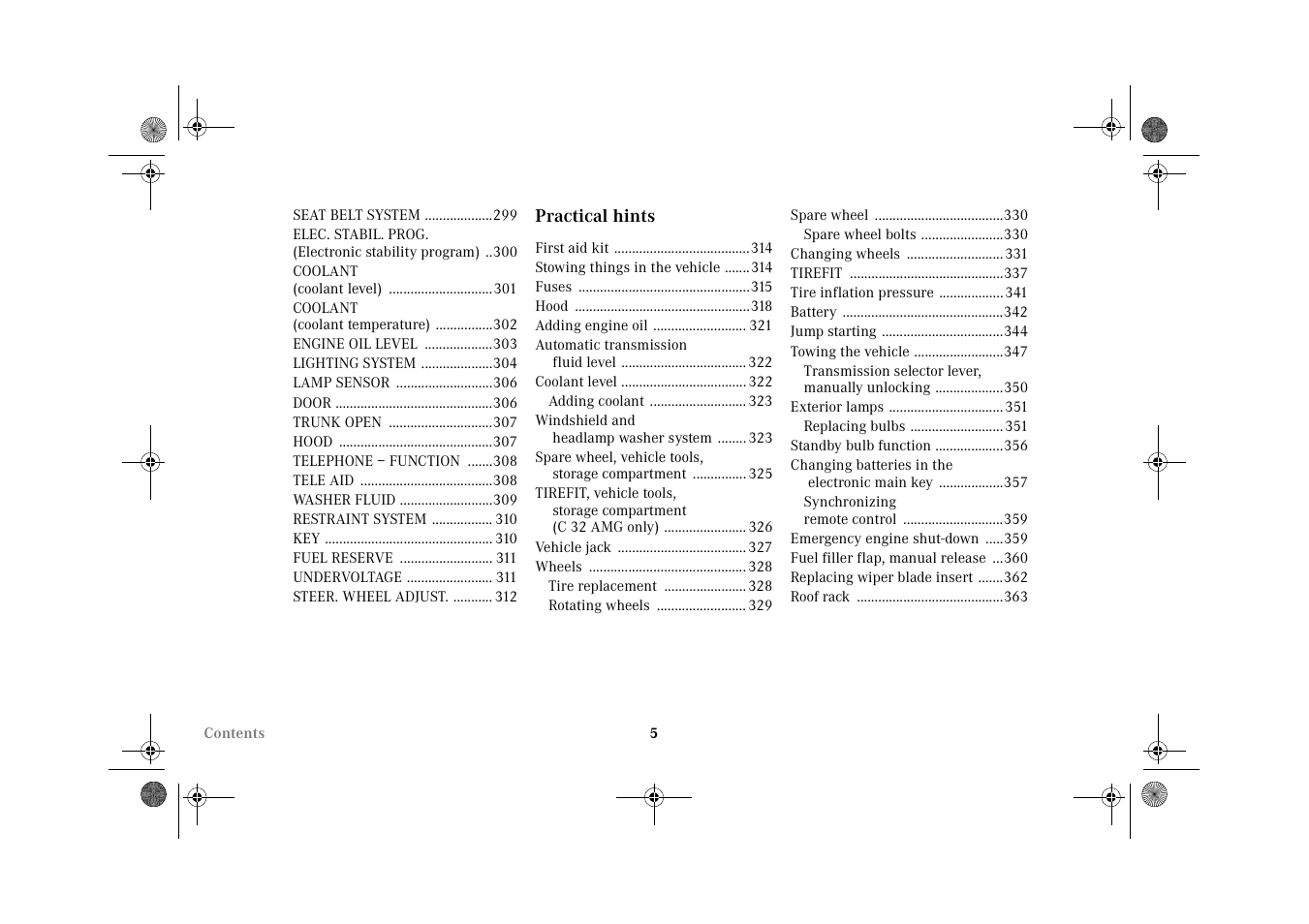 Mercedes-Benz 2002 C-Class User Manual | Page 8 / 406