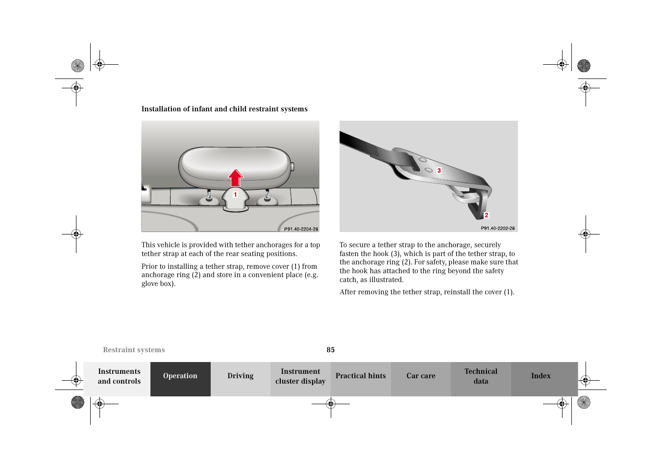 Infant and child restraint systems:installation | Mercedes-Benz 2002 C-Class User Manual | Page 88 / 406