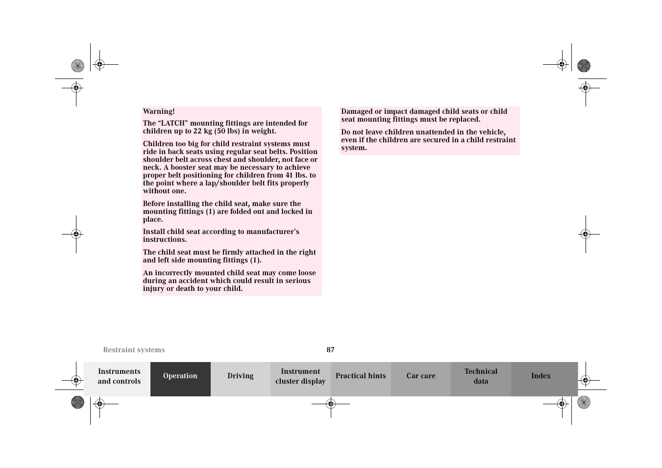 Mercedes-Benz 2002 C-Class User Manual | Page 90 / 406
