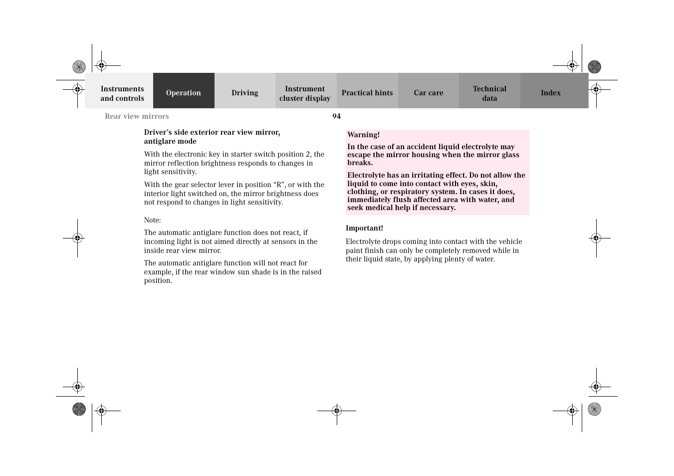 Mercedes-Benz 2002 C-Class User Manual | Page 97 / 406