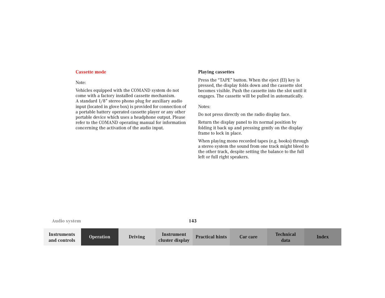 Mercedes-Benz 2002 E -Class Wagon User Manual | Page 146 / 354
