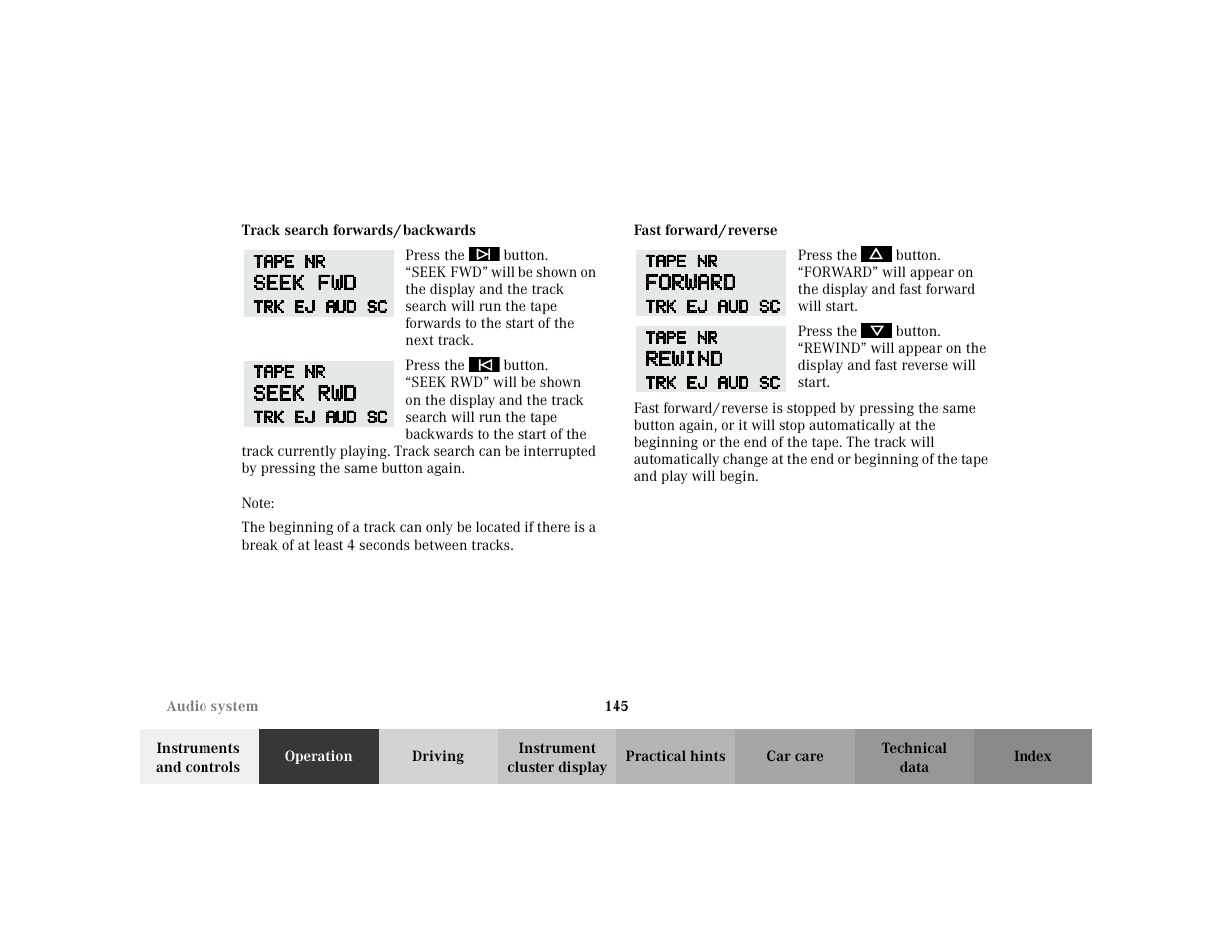 Mercedes-Benz 2002 E -Class Wagon User Manual | Page 148 / 354