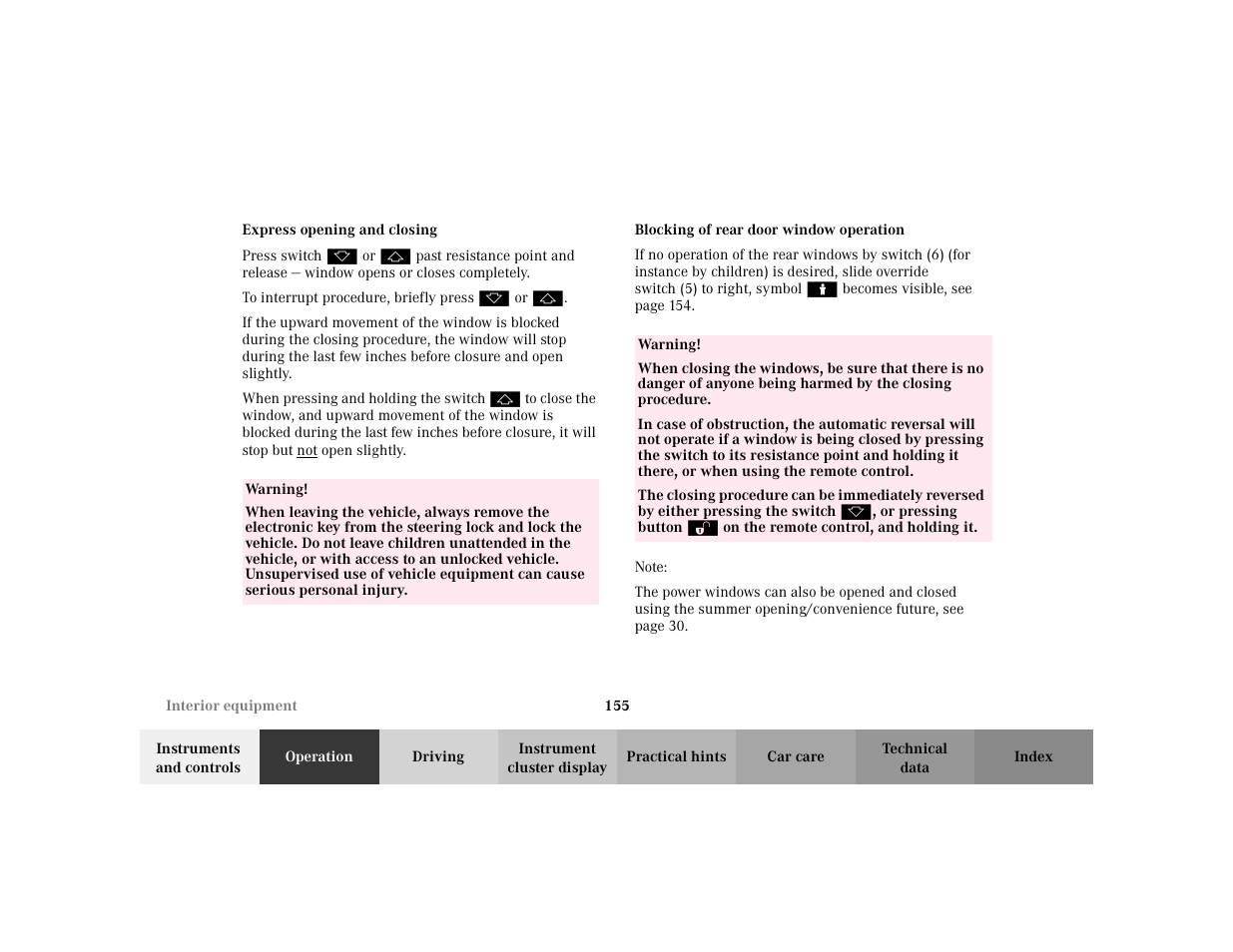 Mercedes-Benz 2002 E -Class Wagon User Manual | Page 158 / 354