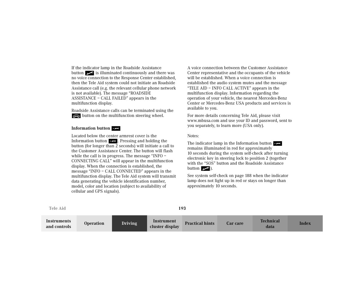 Mercedes-Benz 2002 E -Class Wagon User Manual | Page 196 / 354