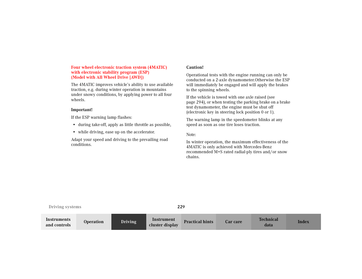 Mercedes-Benz 2002 E -Class Wagon User Manual | Page 232 / 354