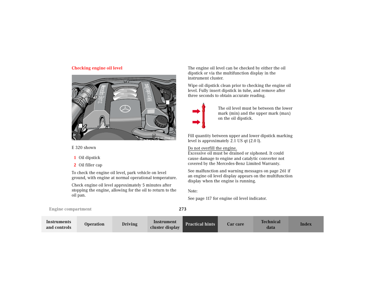 Mercedes-Benz 2002 E -Class Wagon User Manual | Page 276 / 354