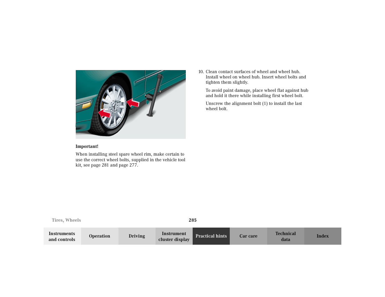 Mercedes-Benz 2002 E -Class Wagon User Manual | Page 288 / 354