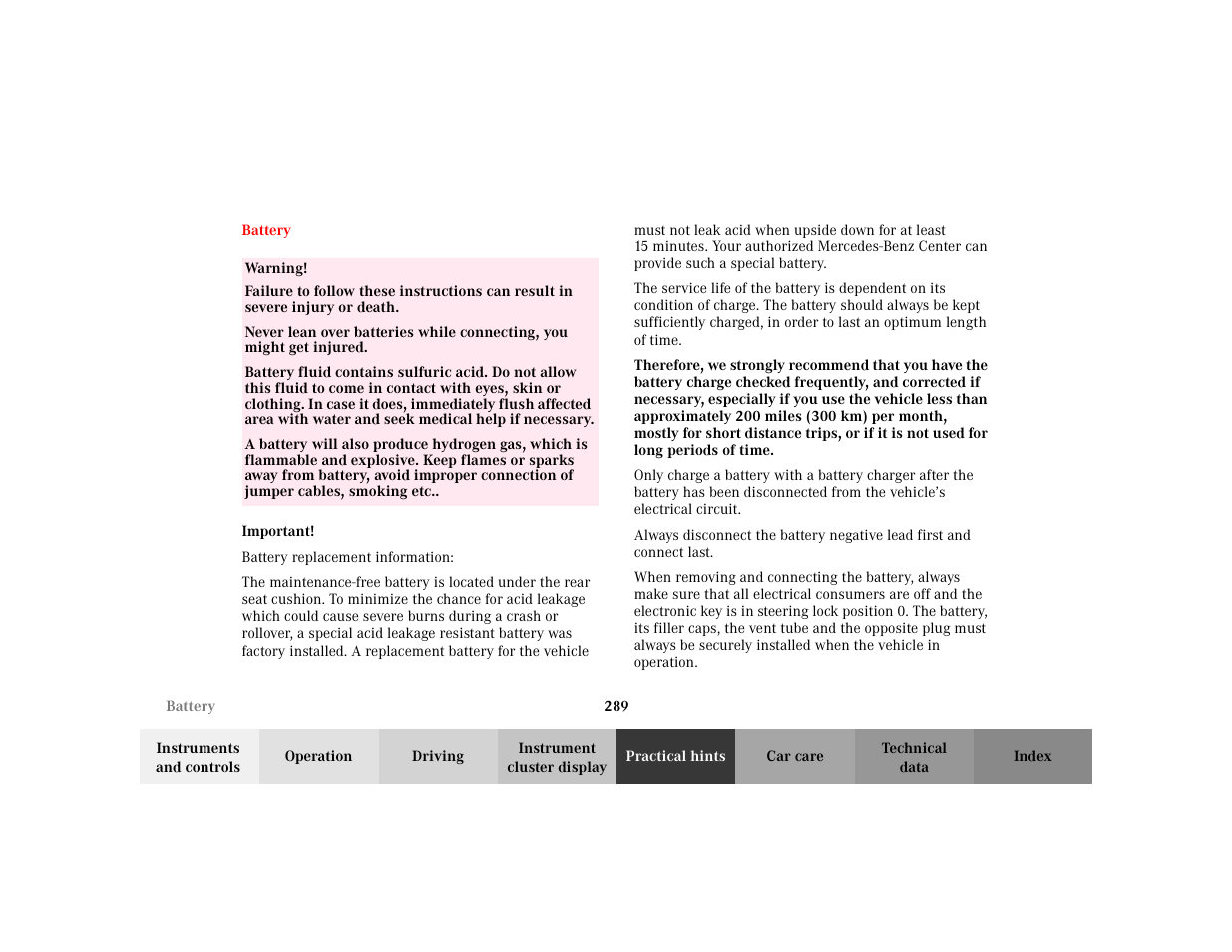 Mercedes-Benz 2002 E -Class Wagon User Manual | Page 292 / 354