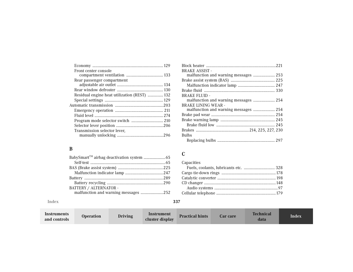 Mercedes-Benz 2002 E -Class Wagon User Manual | Page 340 / 354