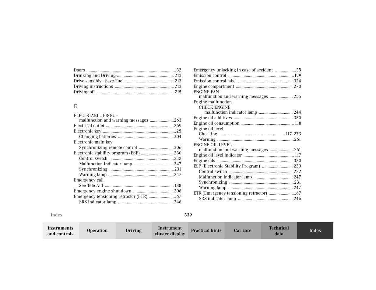 Mercedes-Benz 2002 E -Class Wagon User Manual | Page 342 / 354