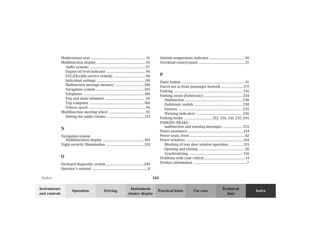 Mercedes-Benz 2002 E -Class Wagon User Manual | Page 346 / 354