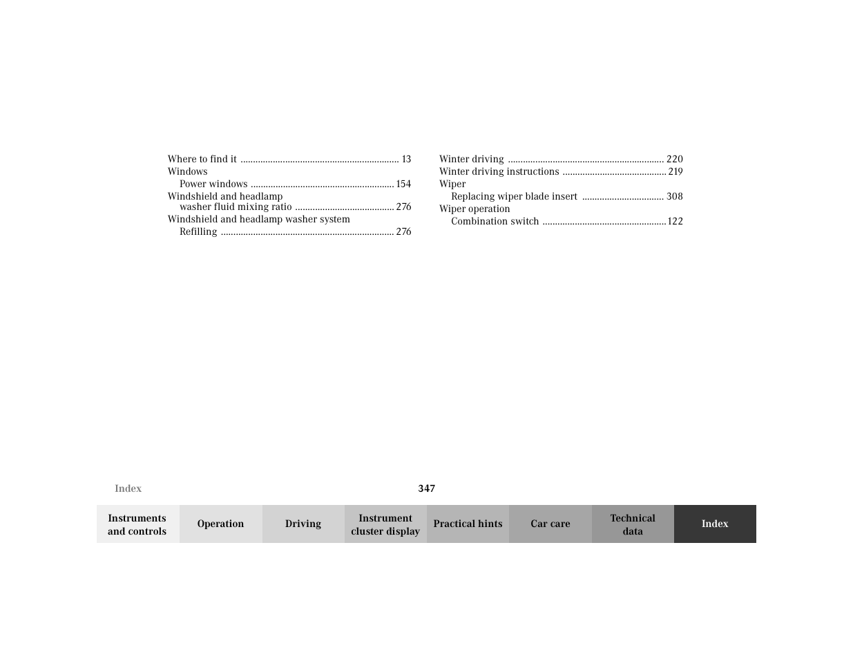 Mercedes-Benz 2002 E -Class Wagon User Manual | Page 350 / 354
