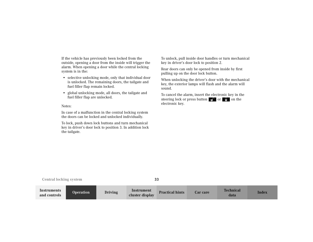 Mercedes-Benz 2002 E -Class Wagon User Manual | Page 36 / 354