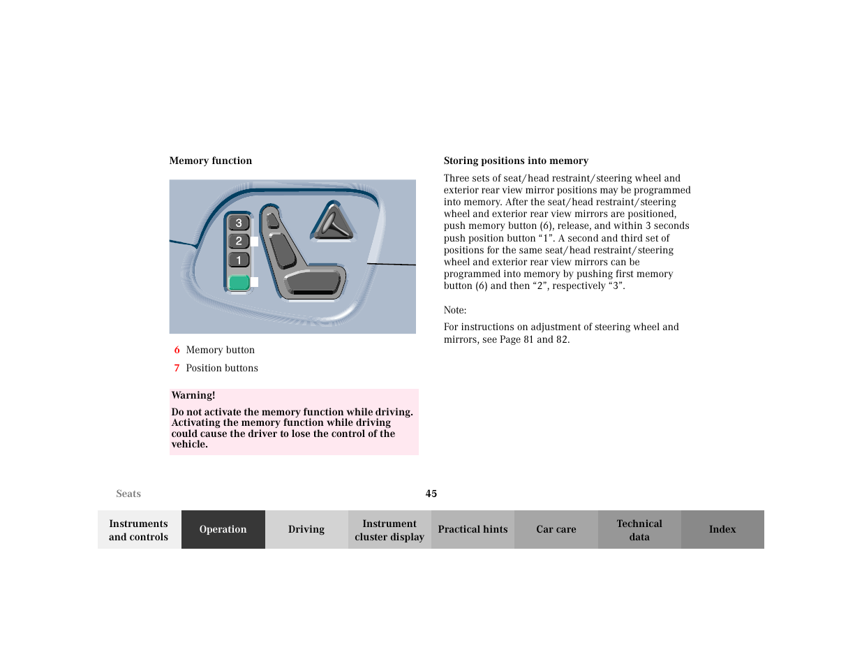 Mercedes-Benz 2002 E -Class Wagon User Manual | Page 48 / 354