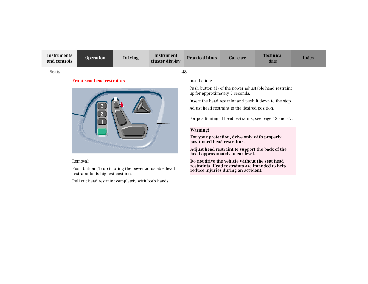 Mercedes-Benz 2002 E -Class Wagon User Manual | Page 51 / 354