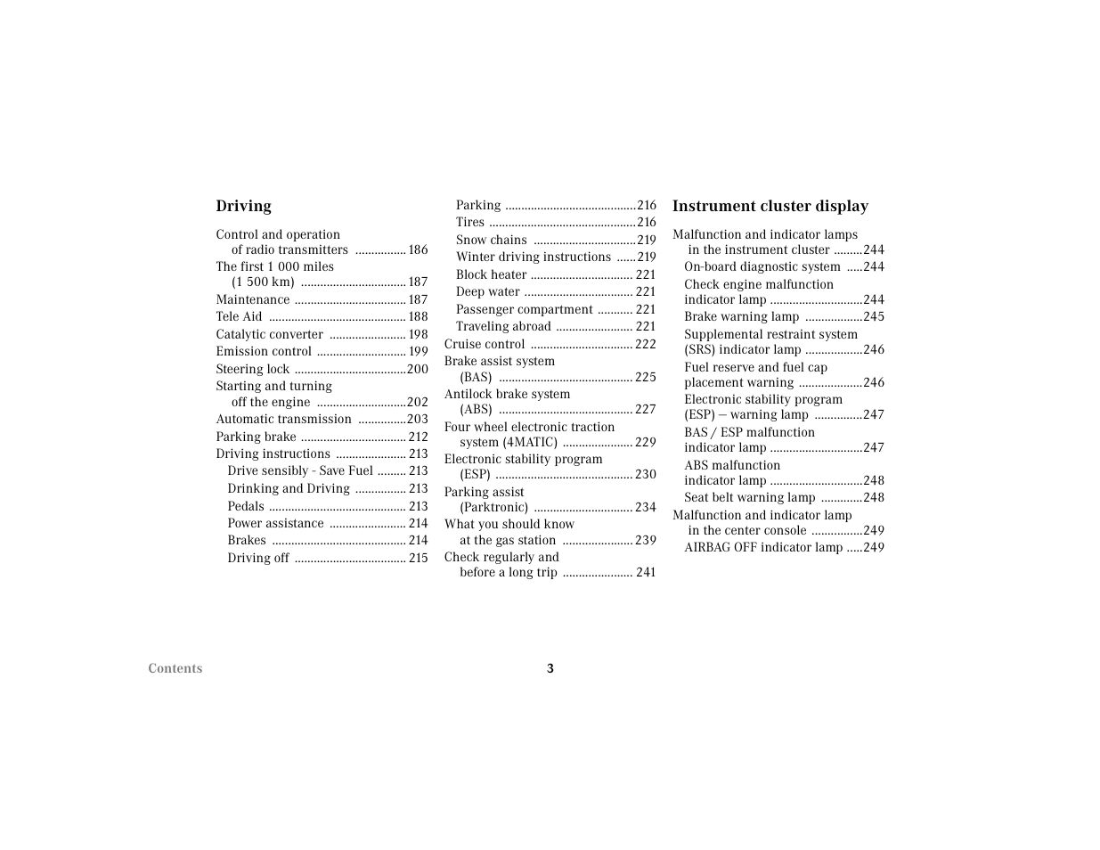 Mercedes-Benz 2002 E -Class Wagon User Manual | Page 6 / 354