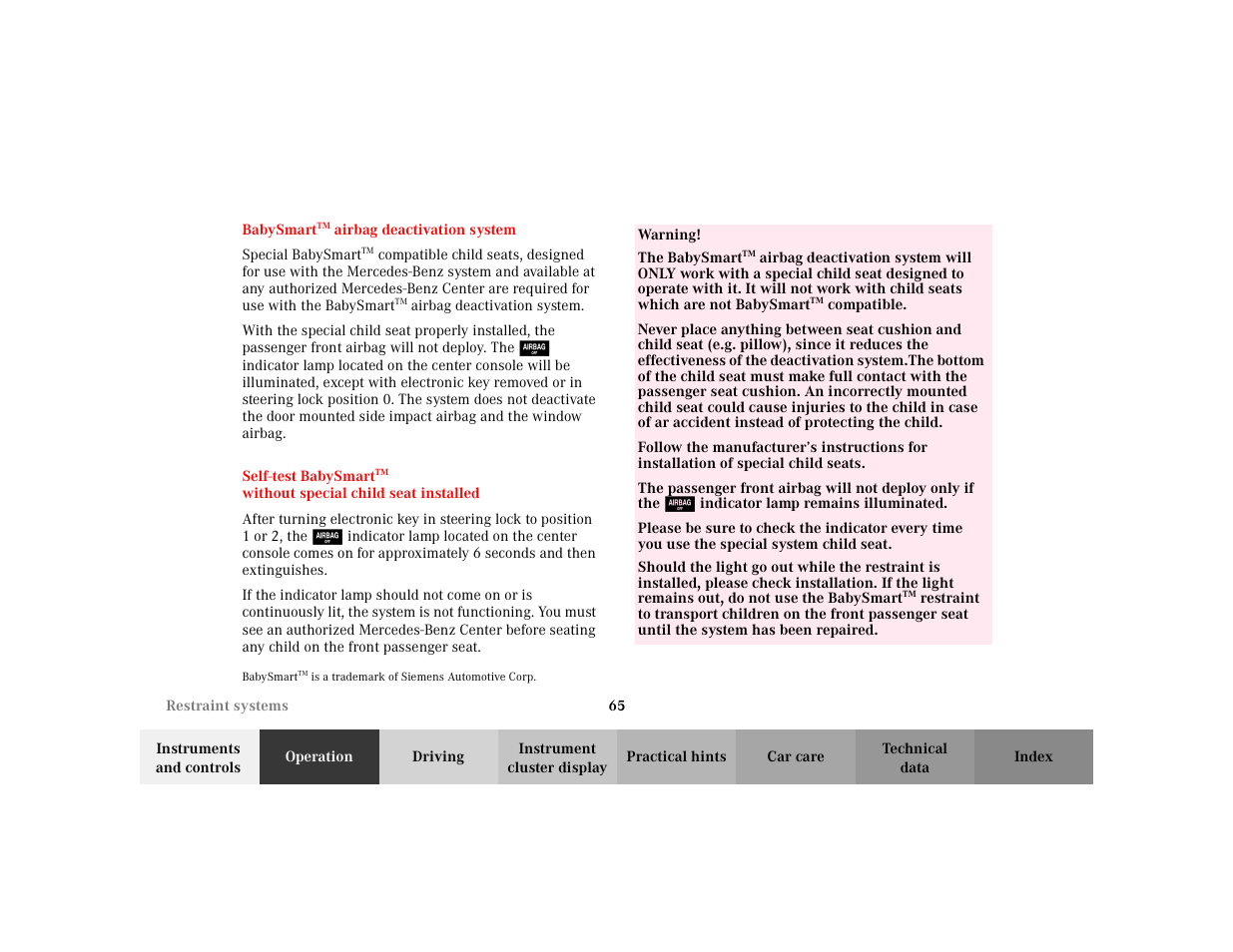 Mercedes-Benz 2002 E -Class Wagon User Manual | Page 68 / 354