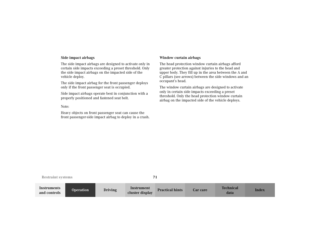 Mercedes-Benz 2002 E -Class Wagon User Manual | Page 74 / 354