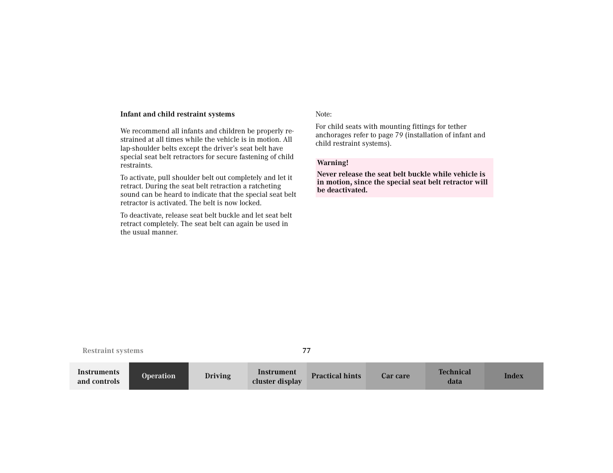 Mercedes-Benz 2002 E -Class Wagon User Manual | Page 80 / 354