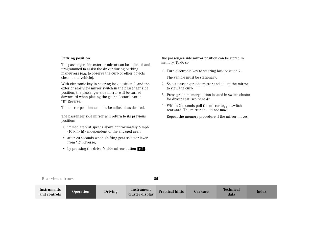 Mercedes-Benz 2002 E -Class Wagon User Manual | Page 88 / 354
