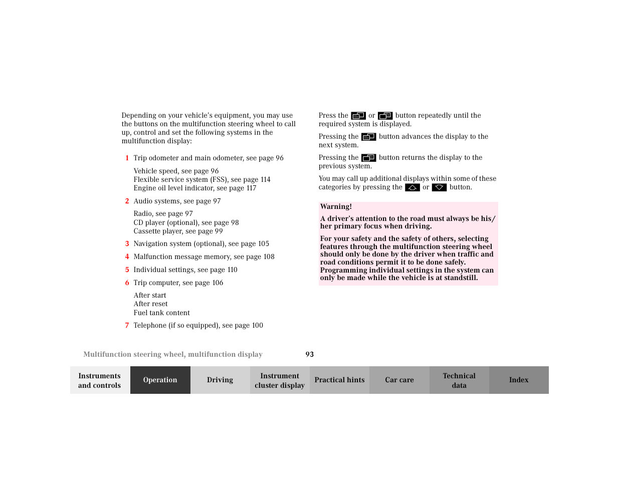 Mercedes-Benz 2002 E -Class Wagon User Manual | Page 96 / 354