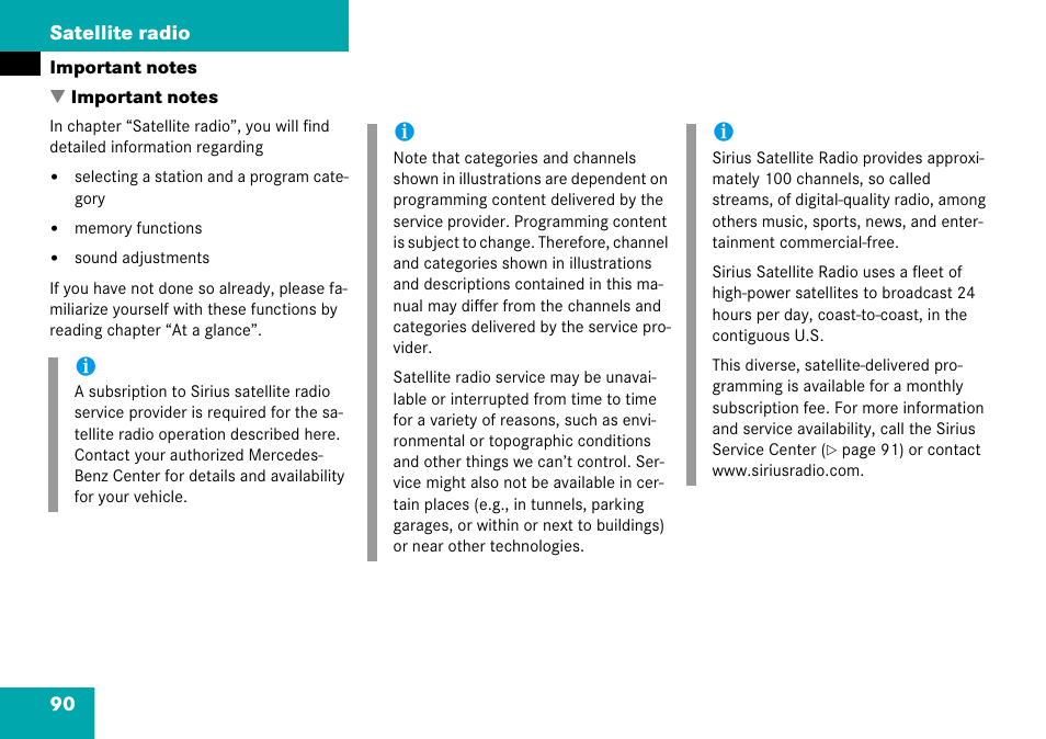 Important notes | Mercedes-Benz Comand 6515 6786 13 User Manual | Page 90 / 231