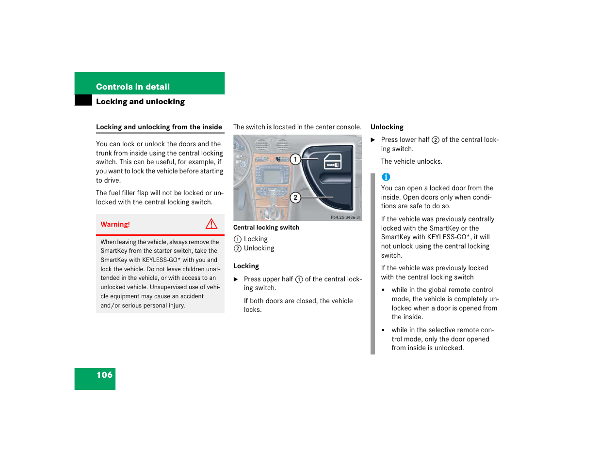 Mercedes-Benz 2004 CLK 55 AMG User Manual | Page 106 / 440