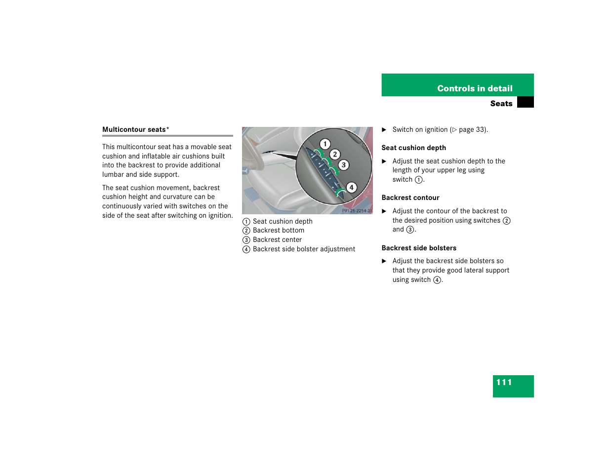 Mercedes-Benz C-CLASS WAGON C 240 User Manual | Page 113 / 482