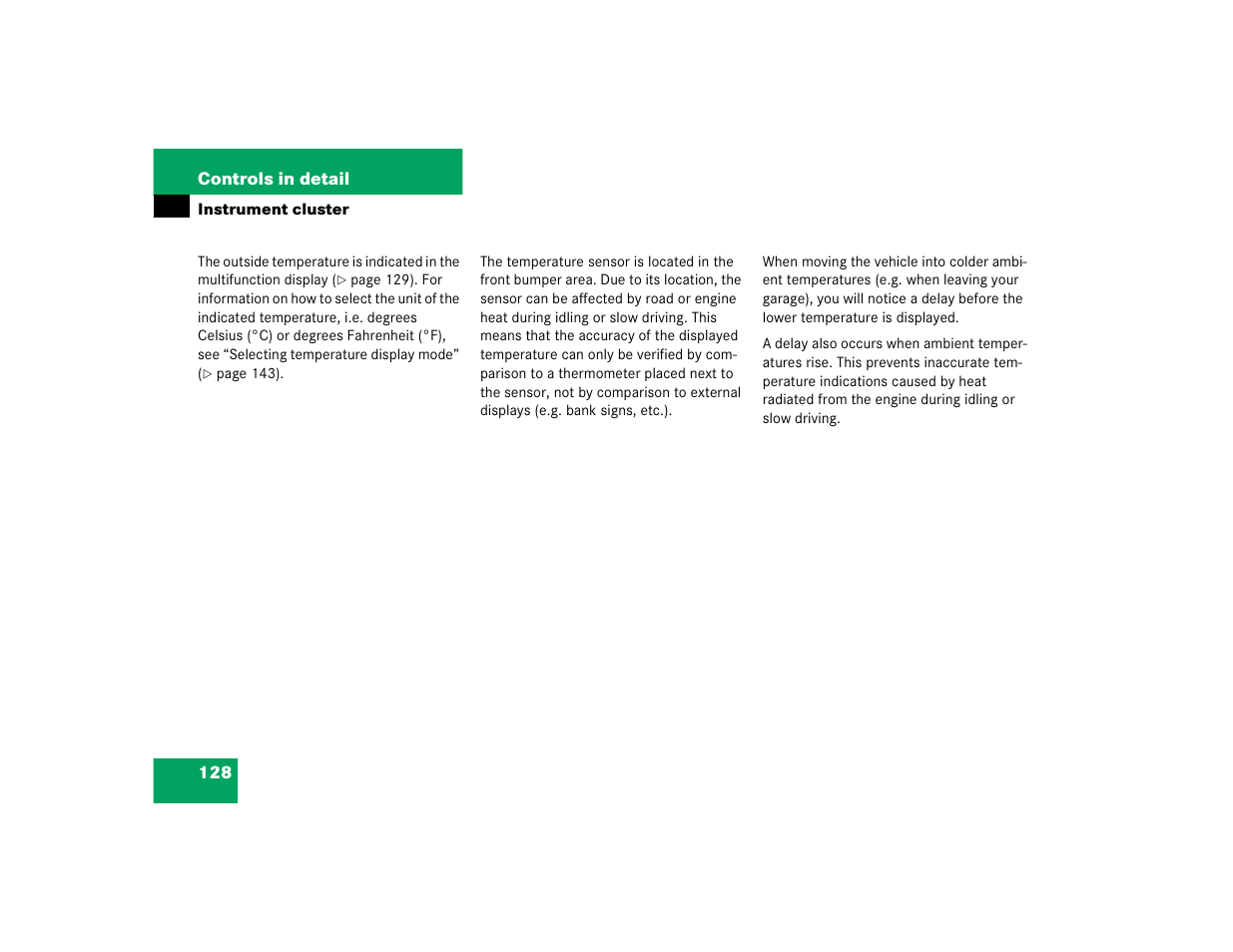 Mercedes-Benz C-CLASS WAGON C 240 User Manual | Page 130 / 482