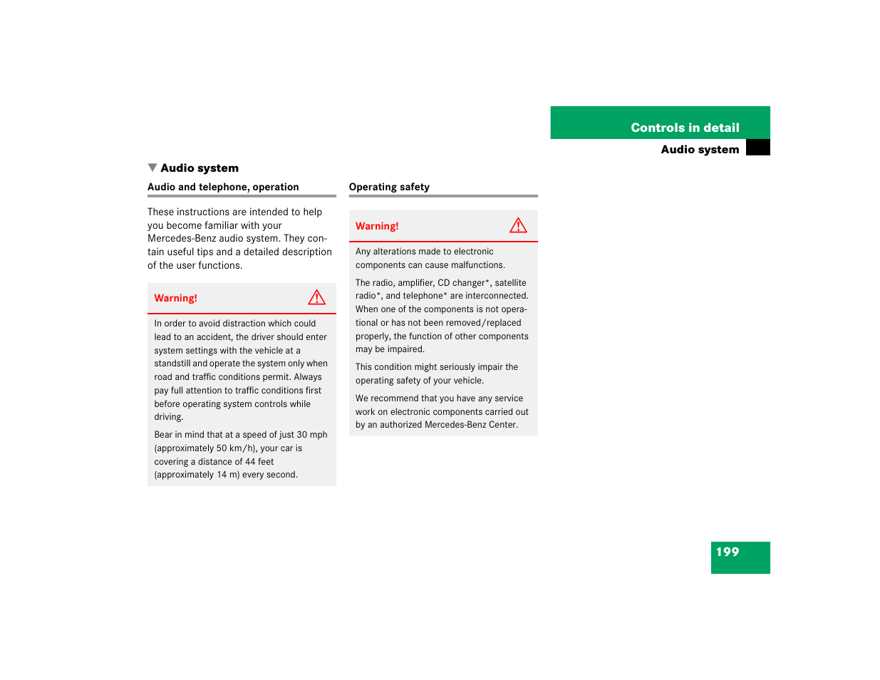 Mercedes-Benz C-CLASS WAGON C 240 User Manual | Page 201 / 482