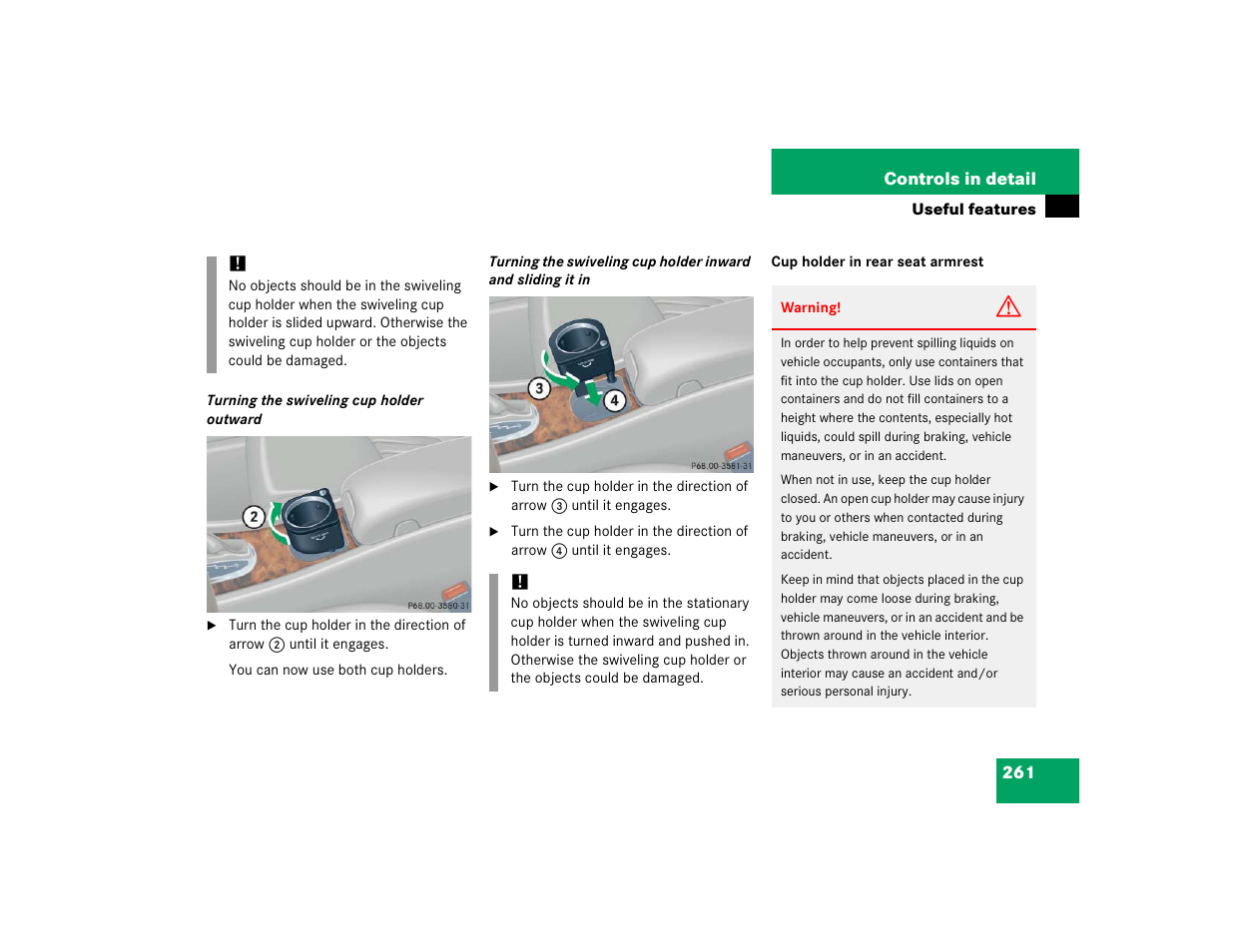 Mercedes-Benz C-CLASS WAGON C 240 User Manual | Page 263 / 482