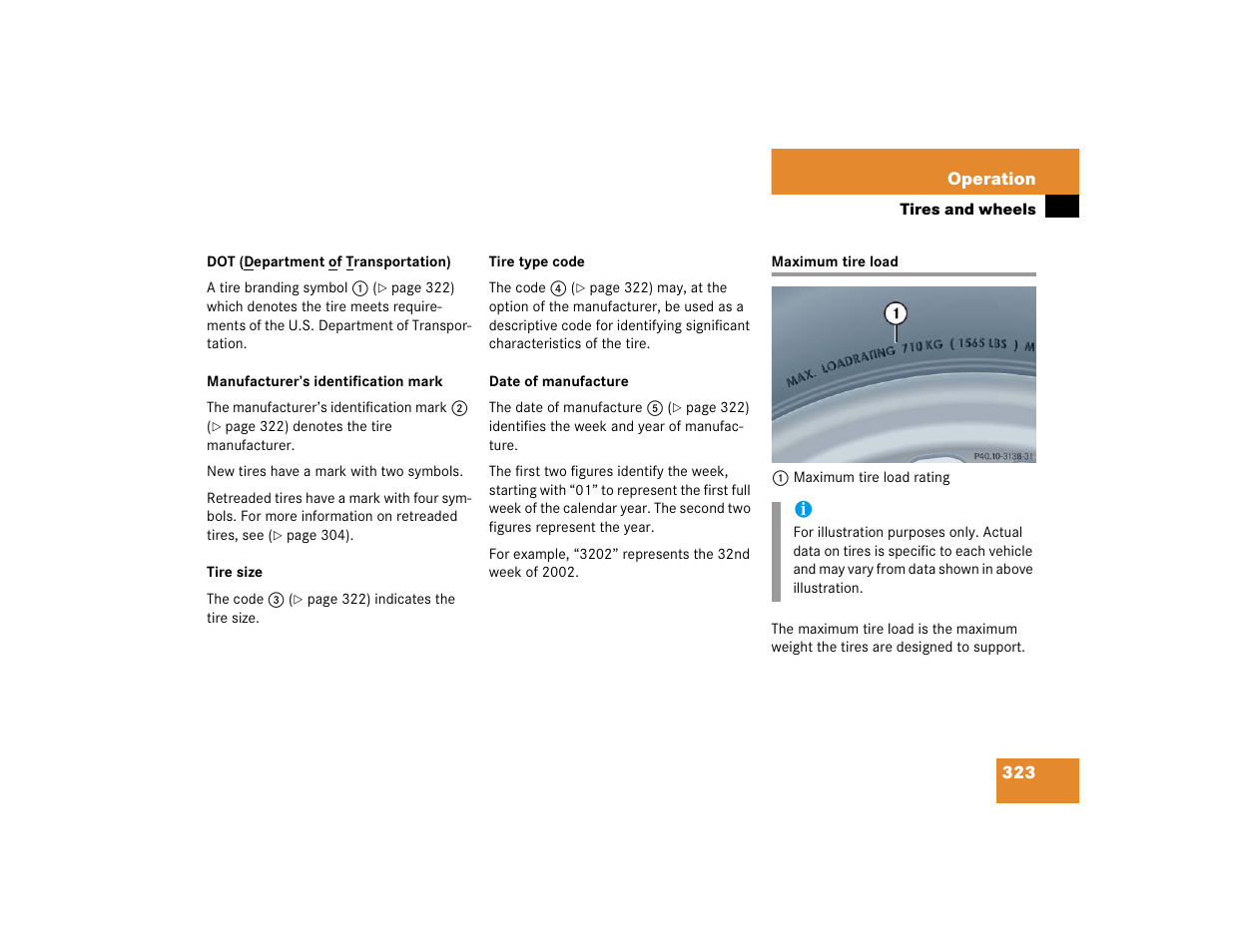 Mercedes-Benz C-CLASS WAGON C 240 User Manual | Page 325 / 482