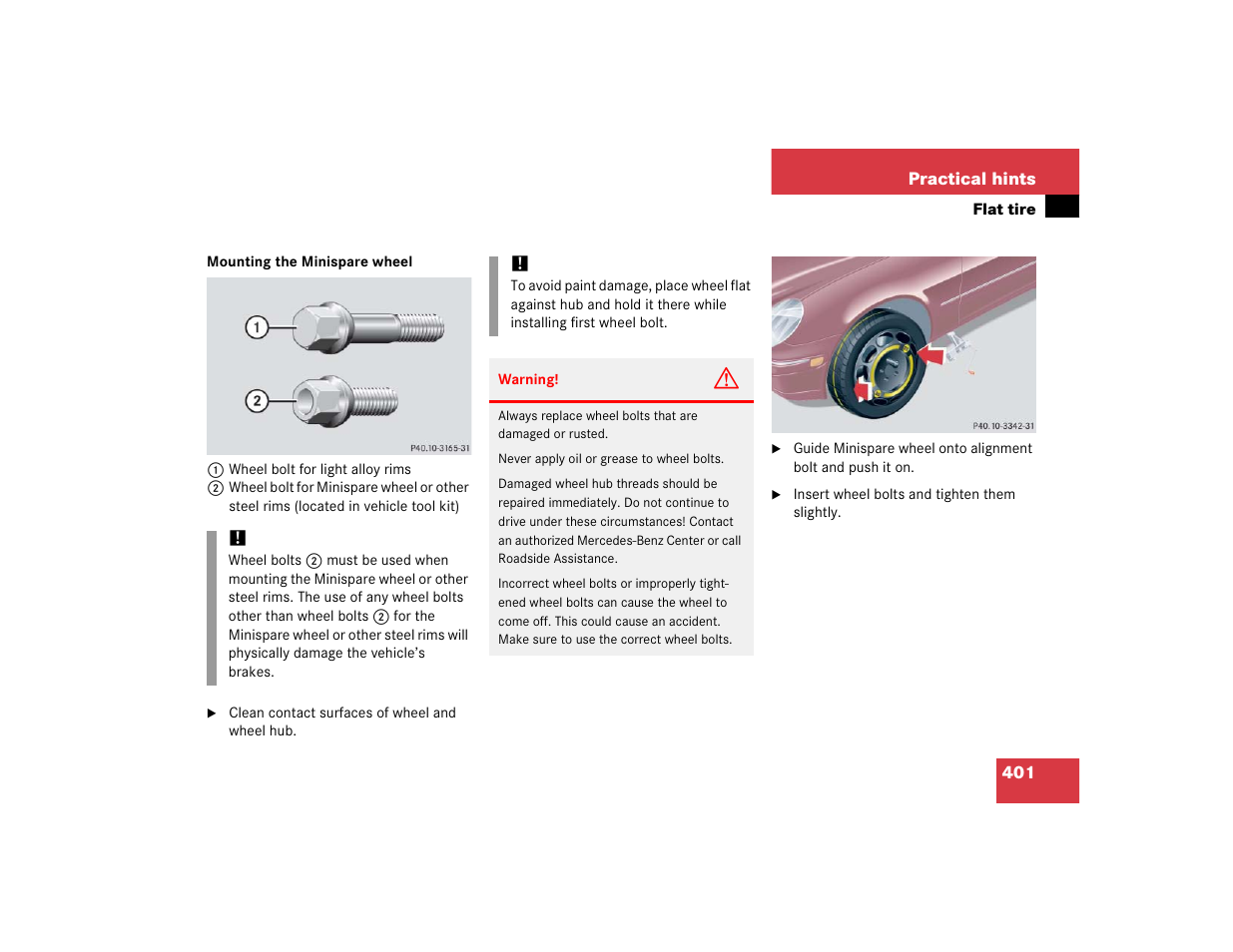 Mercedes-Benz C-CLASS WAGON C 240 User Manual | Page 403 / 482