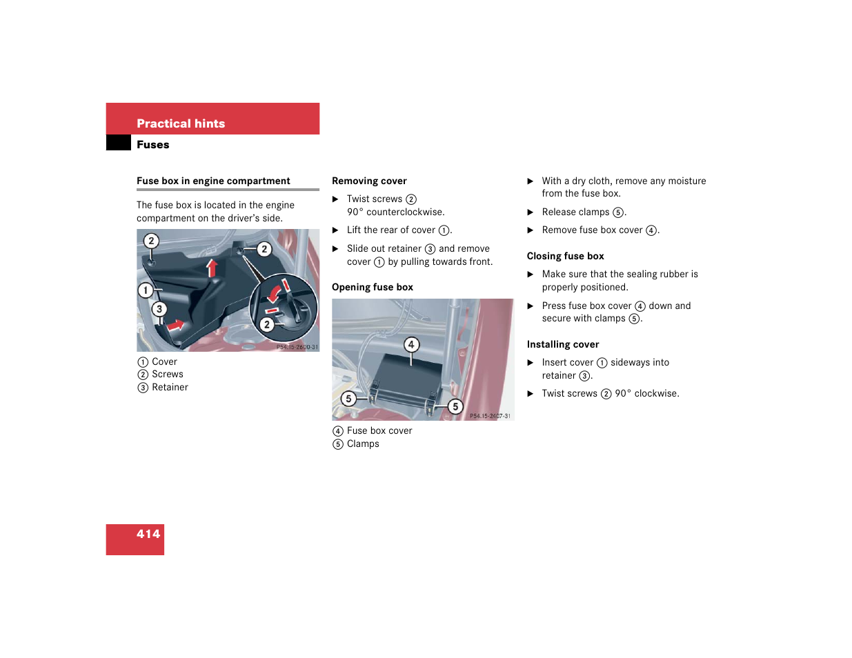 Mercedes-Benz C-CLASS WAGON C 240 User Manual | Page 416 / 482