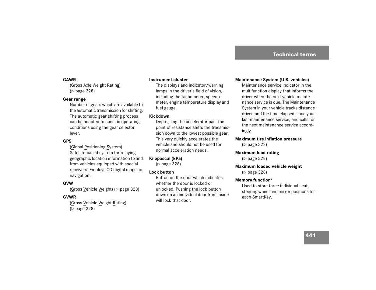 Mercedes-Benz C-CLASS WAGON C 240 User Manual | Page 443 / 482