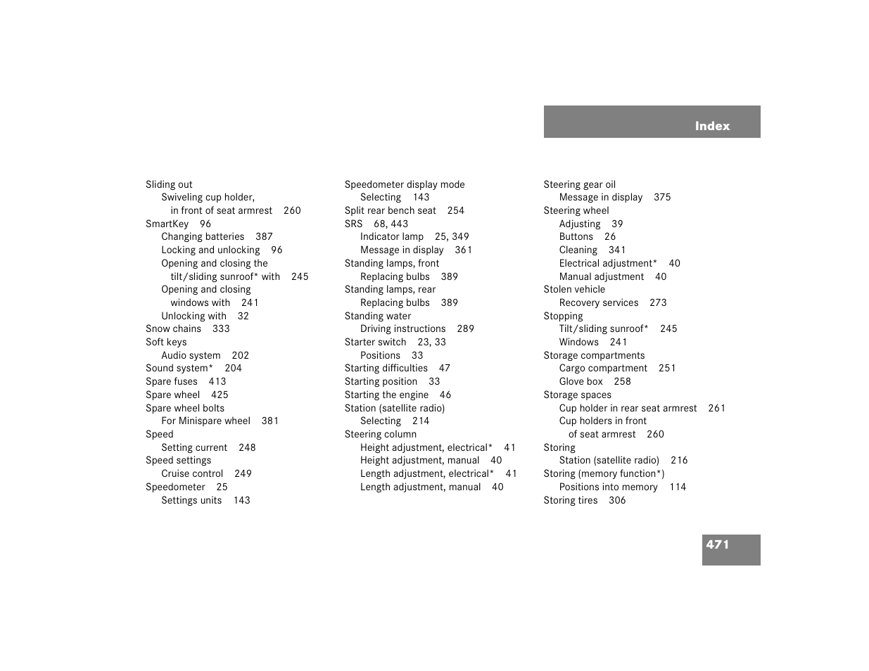 Mercedes-Benz C-CLASS WAGON C 240 User Manual | Page 473 / 482