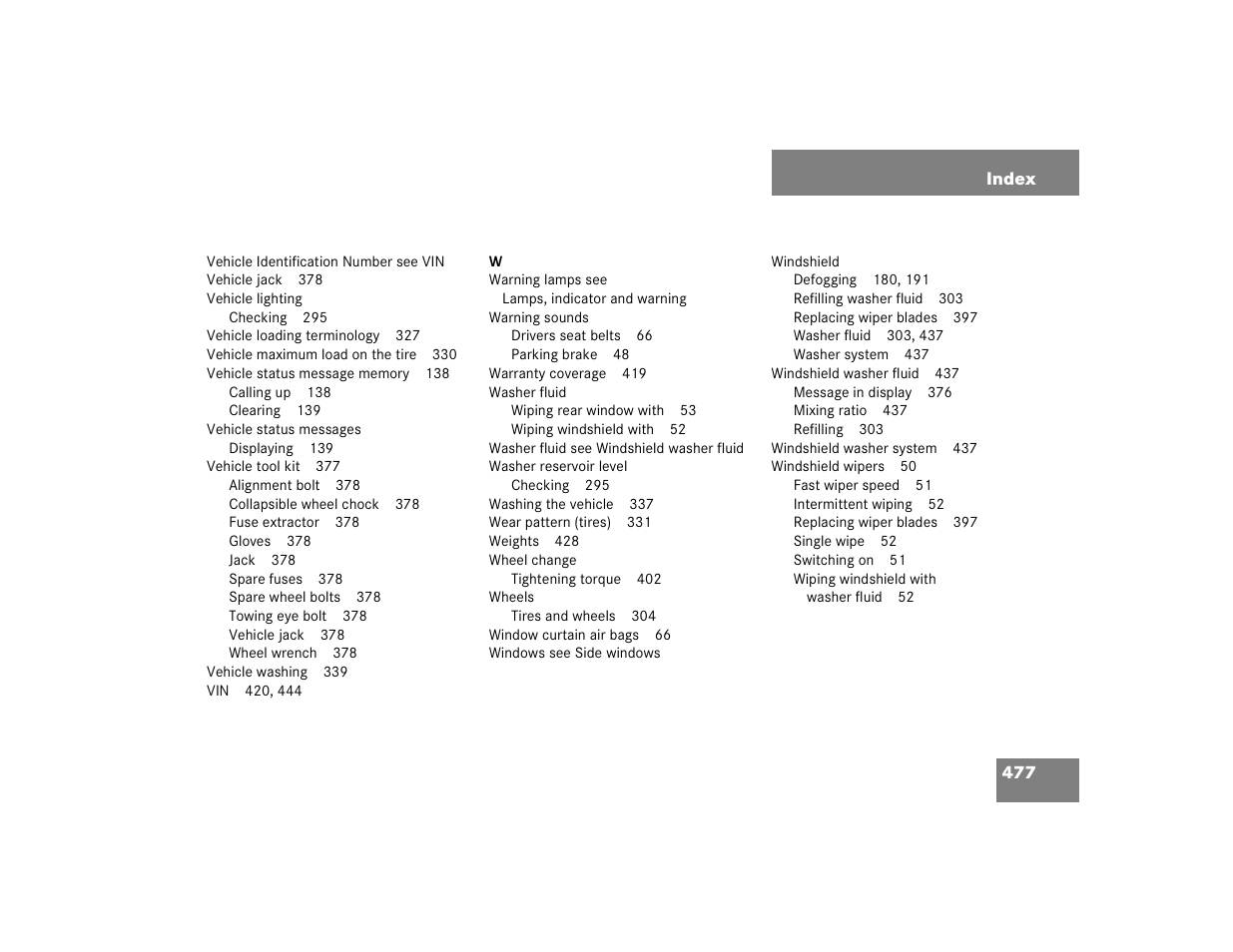 Mercedes-Benz C-CLASS WAGON C 240 User Manual | Page 479 / 482