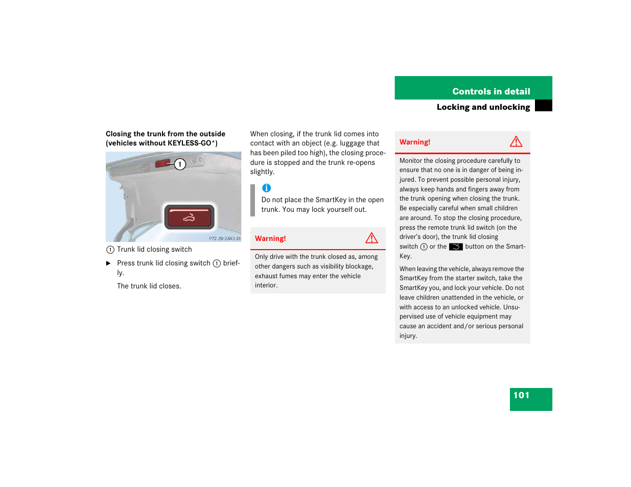 Mercedes-Benz 2004 E 320 User Manual | Page 101 / 442