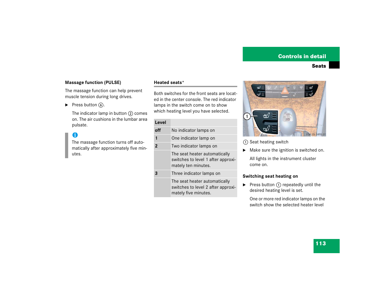 Mercedes-Benz 2004 E 320 User Manual | Page 113 / 442