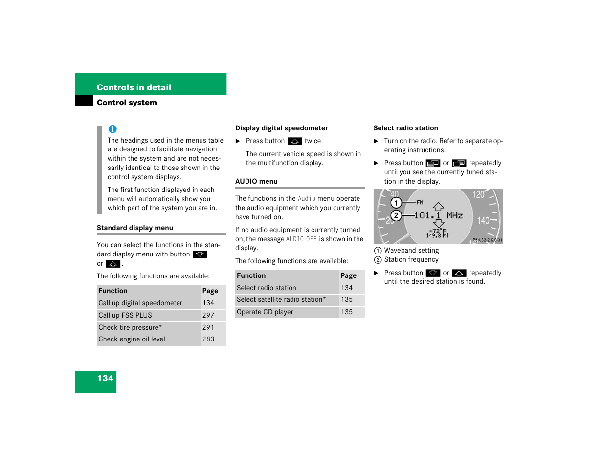 Mercedes-Benz 2004 E 320 User Manual | Page 134 / 442