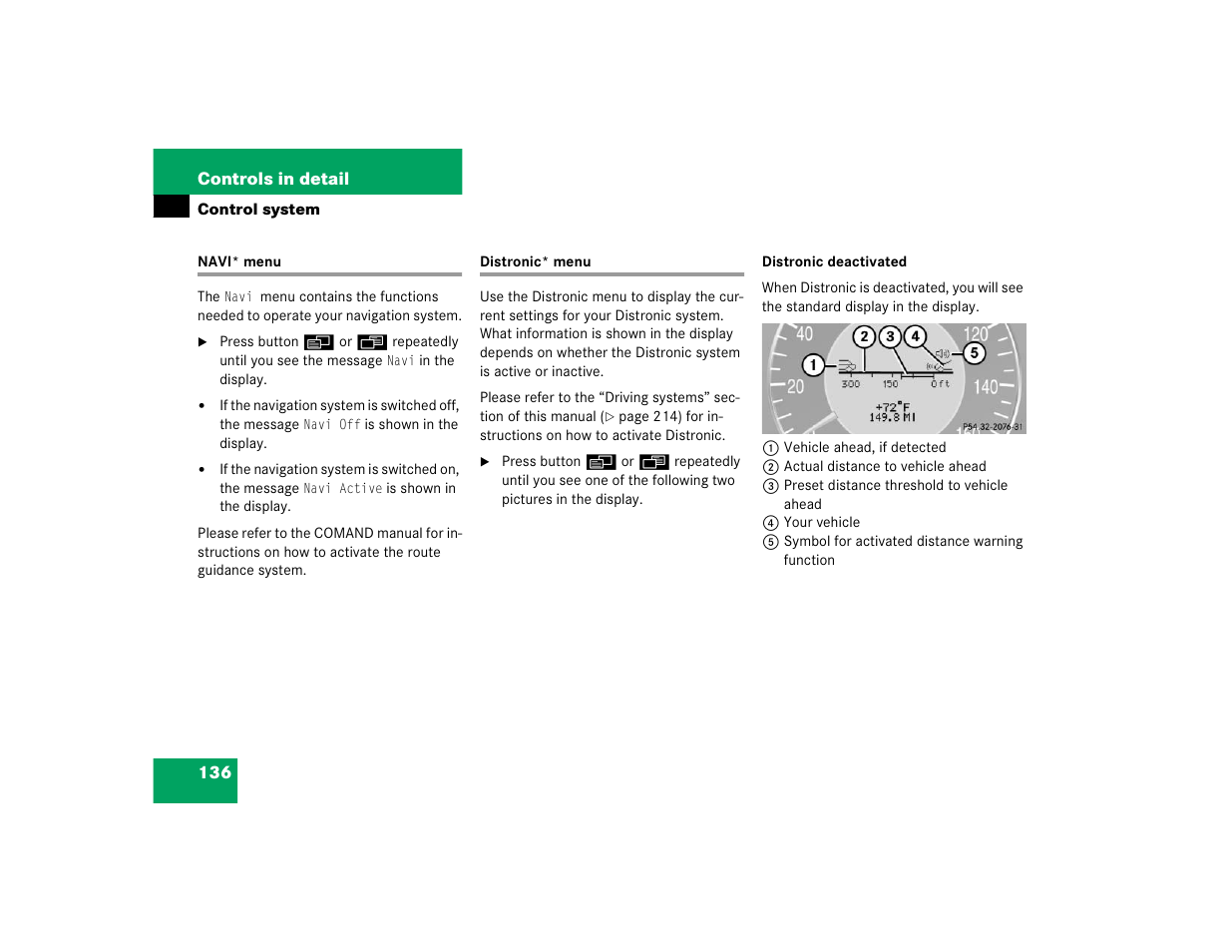 Mercedes-Benz 2004 E 320 User Manual | Page 136 / 442