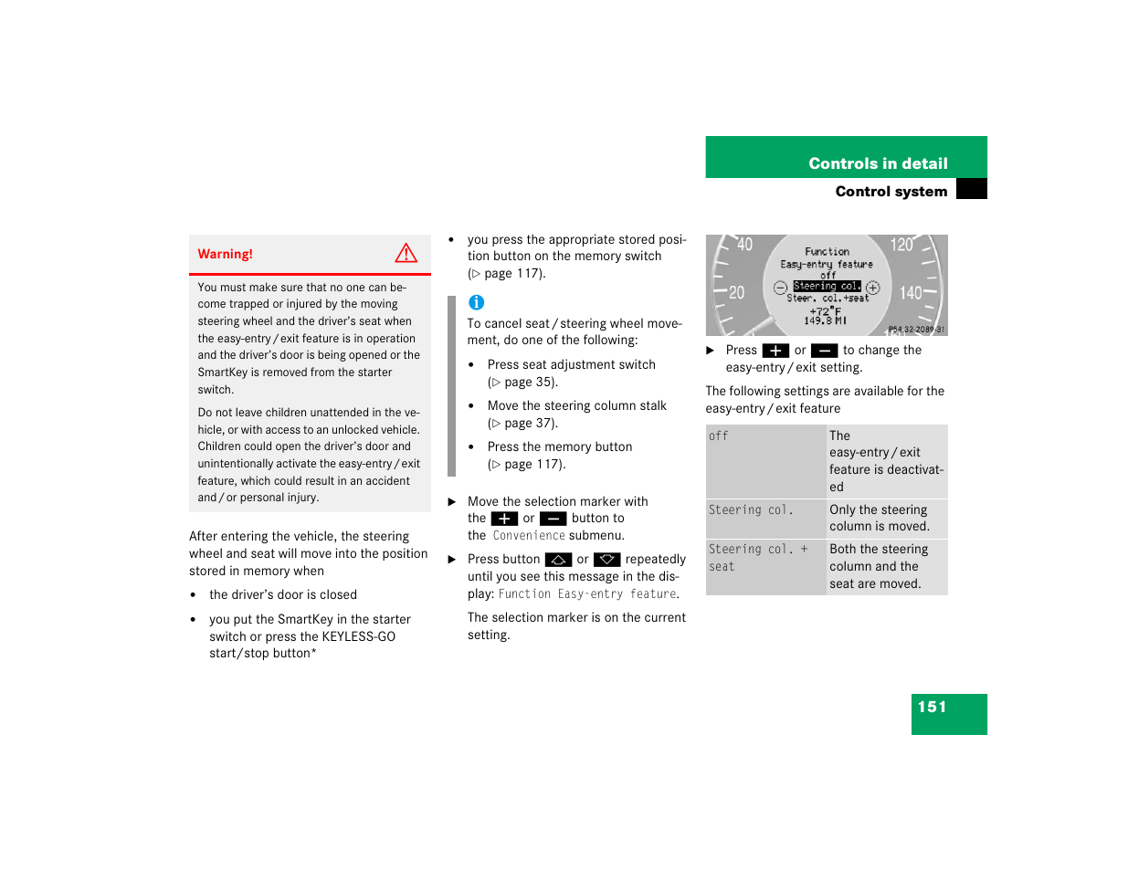 Mercedes-Benz 2004 E 320 User Manual | Page 151 / 442