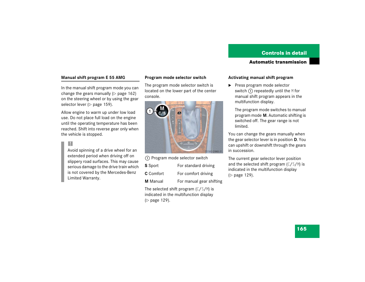 Mercedes-Benz 2004 E 320 User Manual | Page 165 / 442